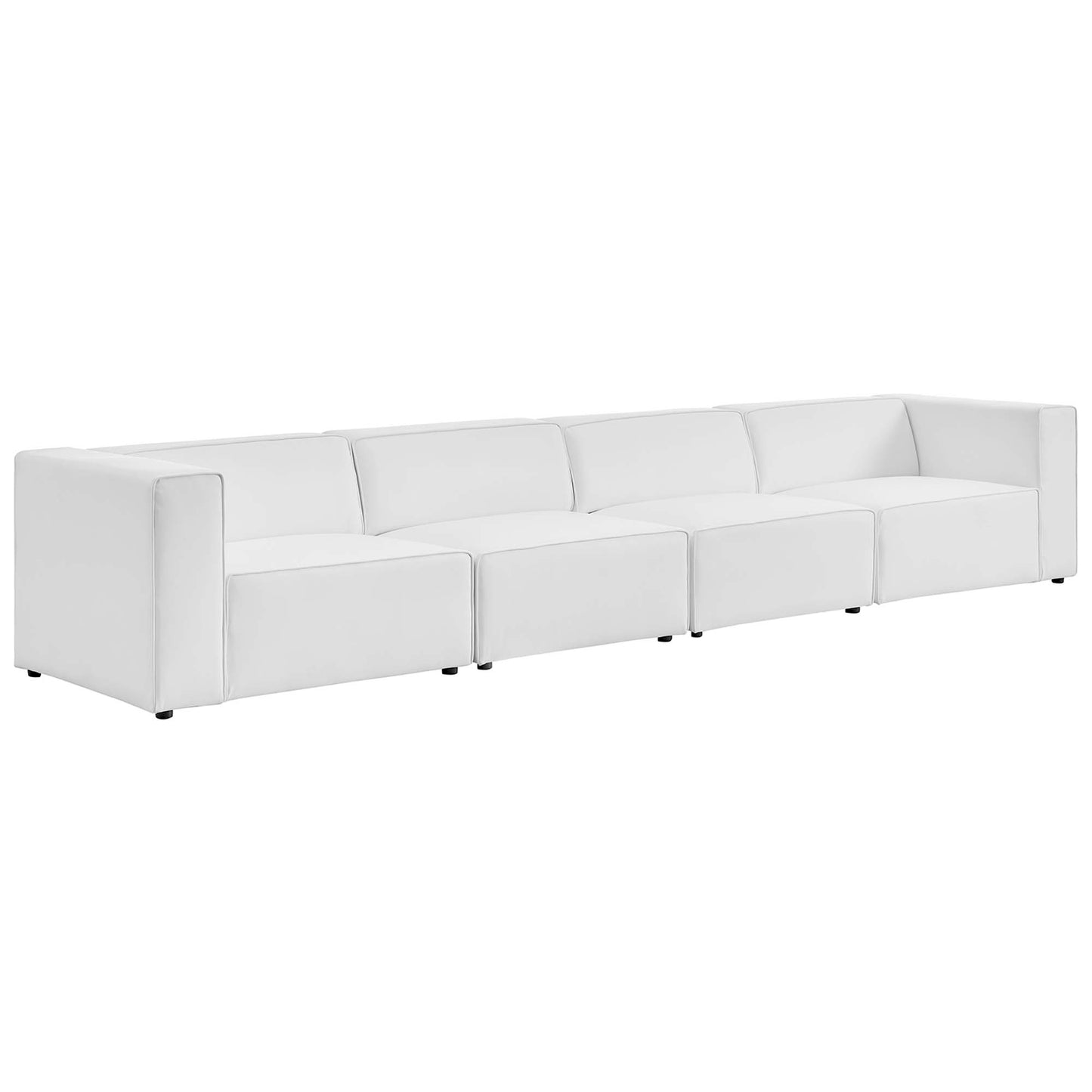 Mingle 4-Piece Vegan Leather Sectional Sofa