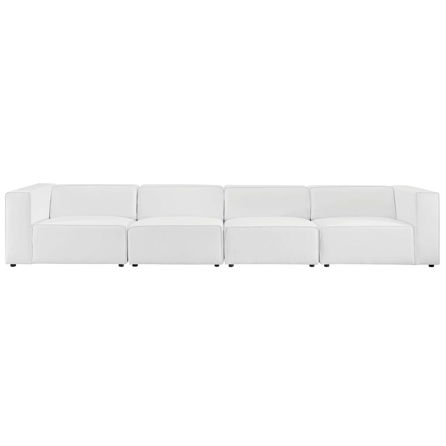 Mingle 4-Piece Vegan Leather Sectional Sofa