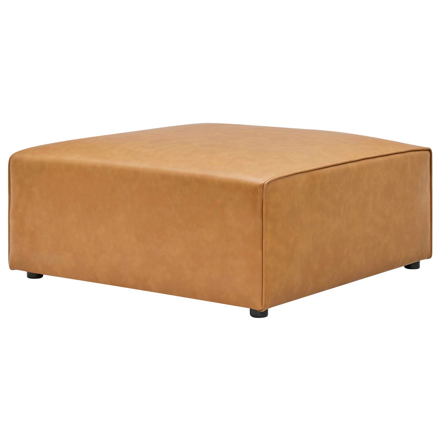 Mingle 4-Piece Vegan Leather Sofa and 2 Ottomans Set