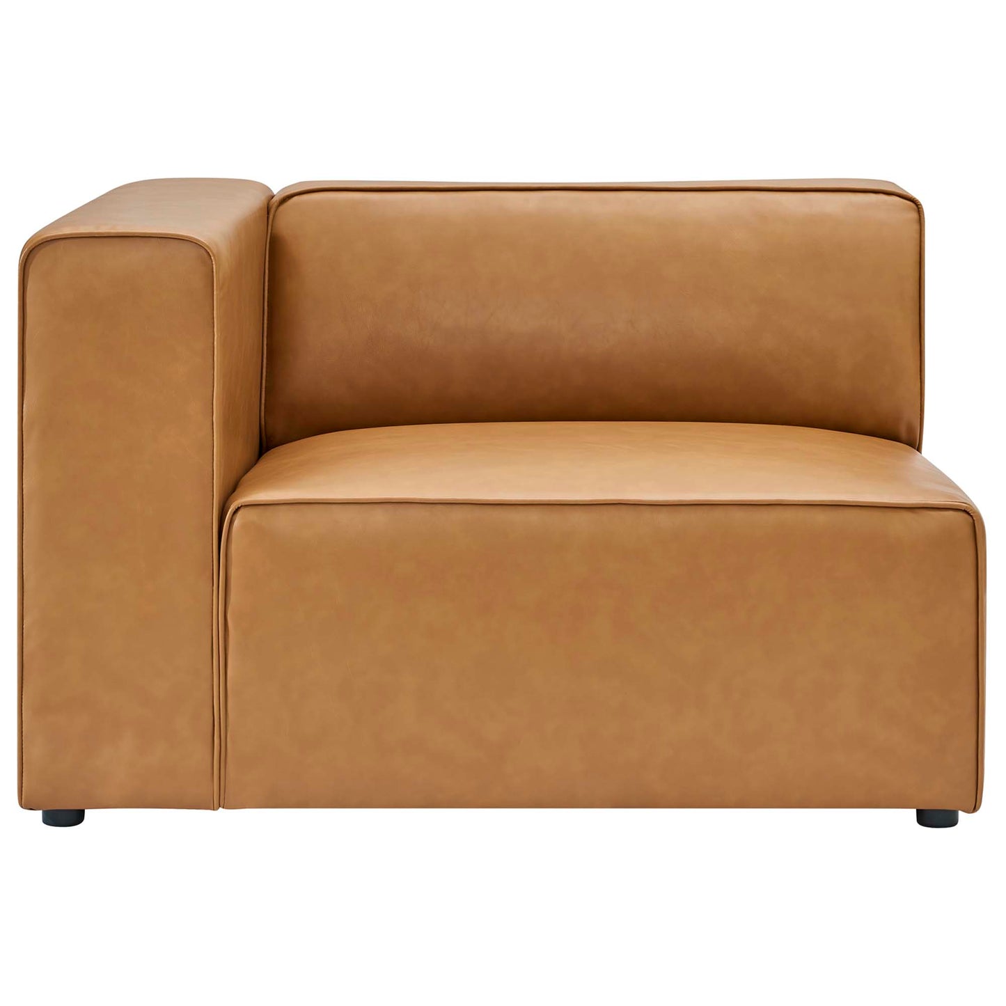 Mingle 4-Piece Vegan Leather Sofa and 2 Ottomans Set