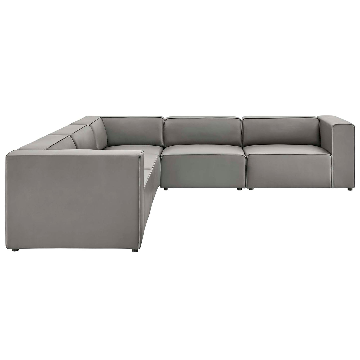 Mingle 5-Piece Vegan Leather Sectional Sofa