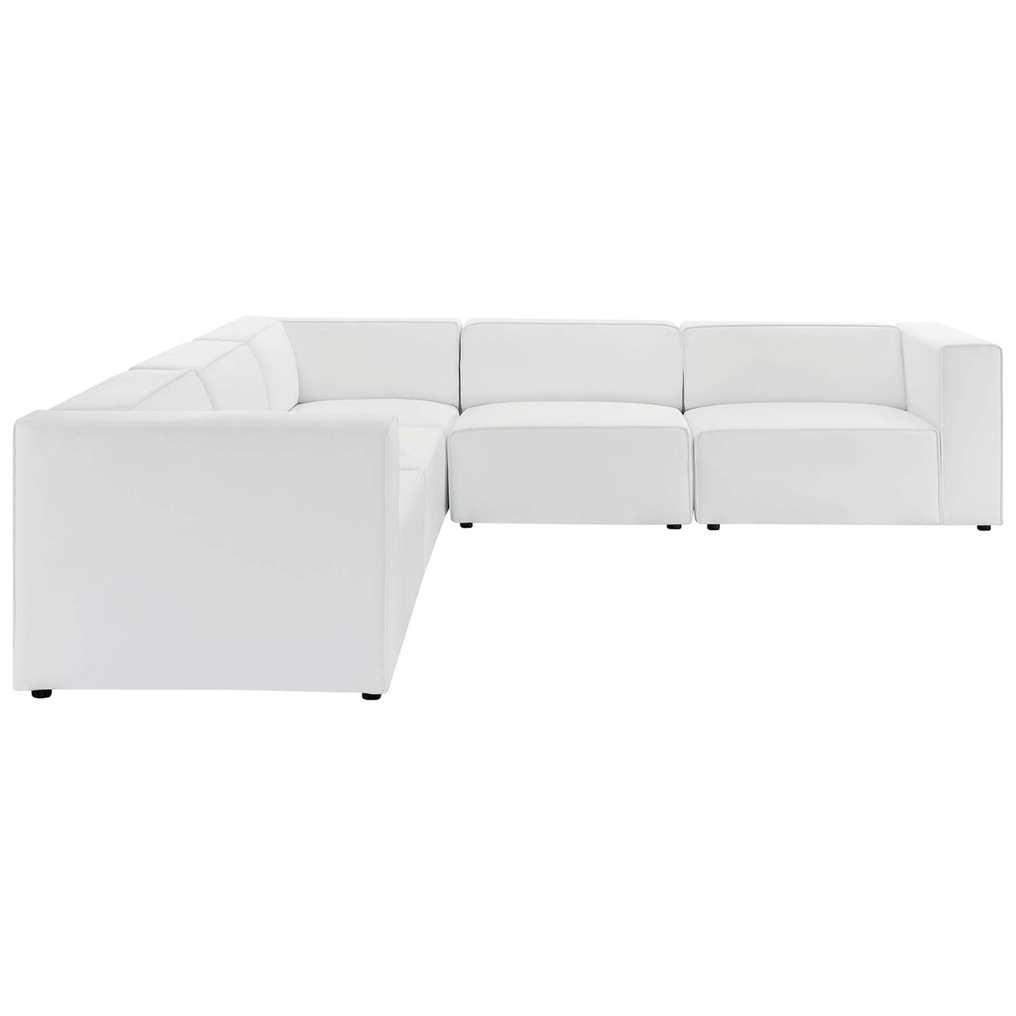 Mingle 5-Piece Vegan Leather Sectional Sofa