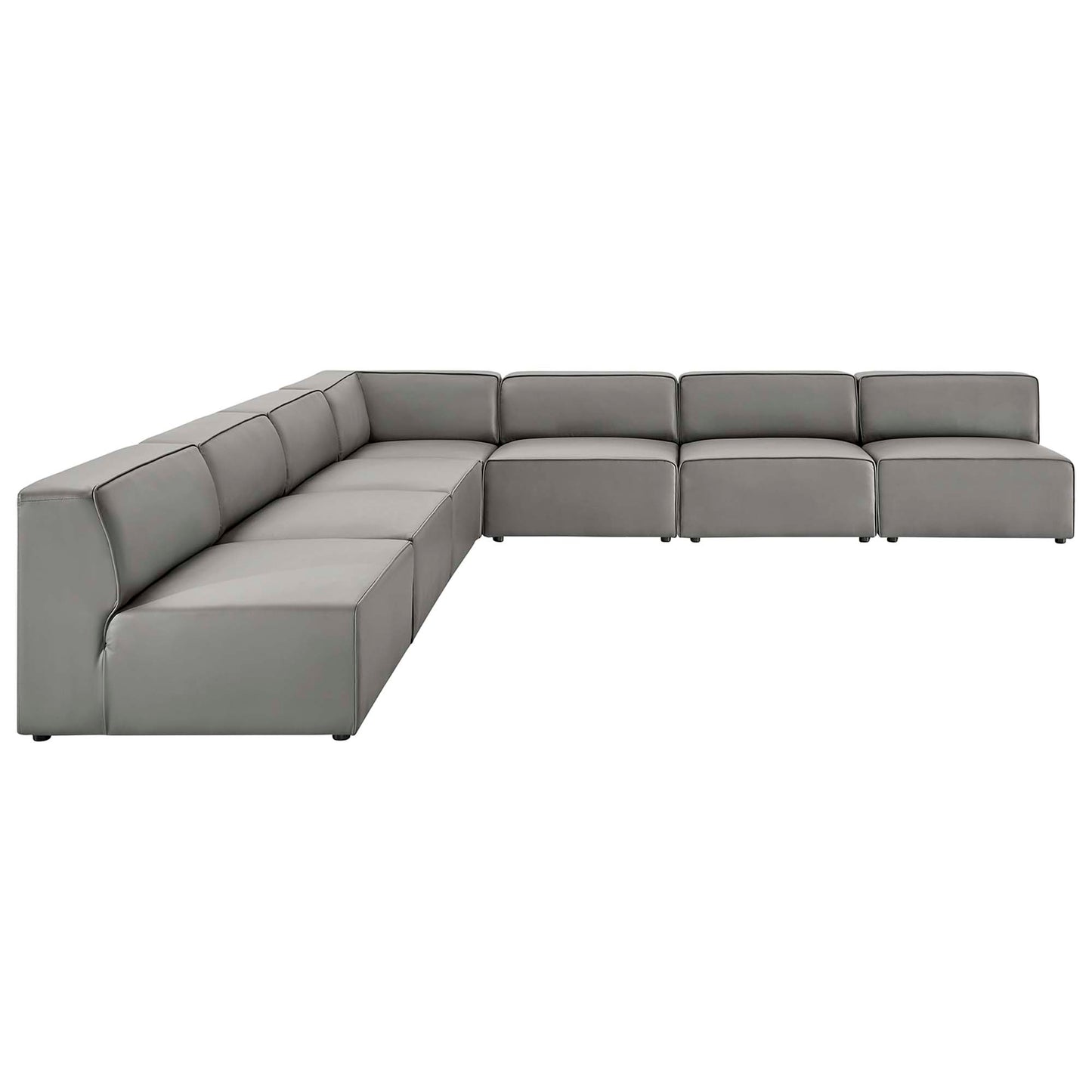 Mingle 7-Piece Vegan Leather Sectional Sofa