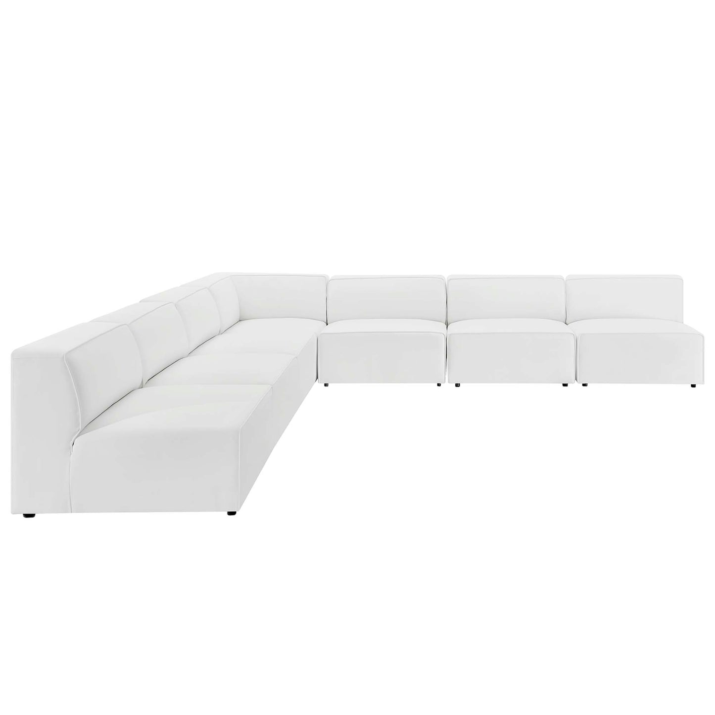 Mingle 7-Piece Vegan Leather Sectional Sofa