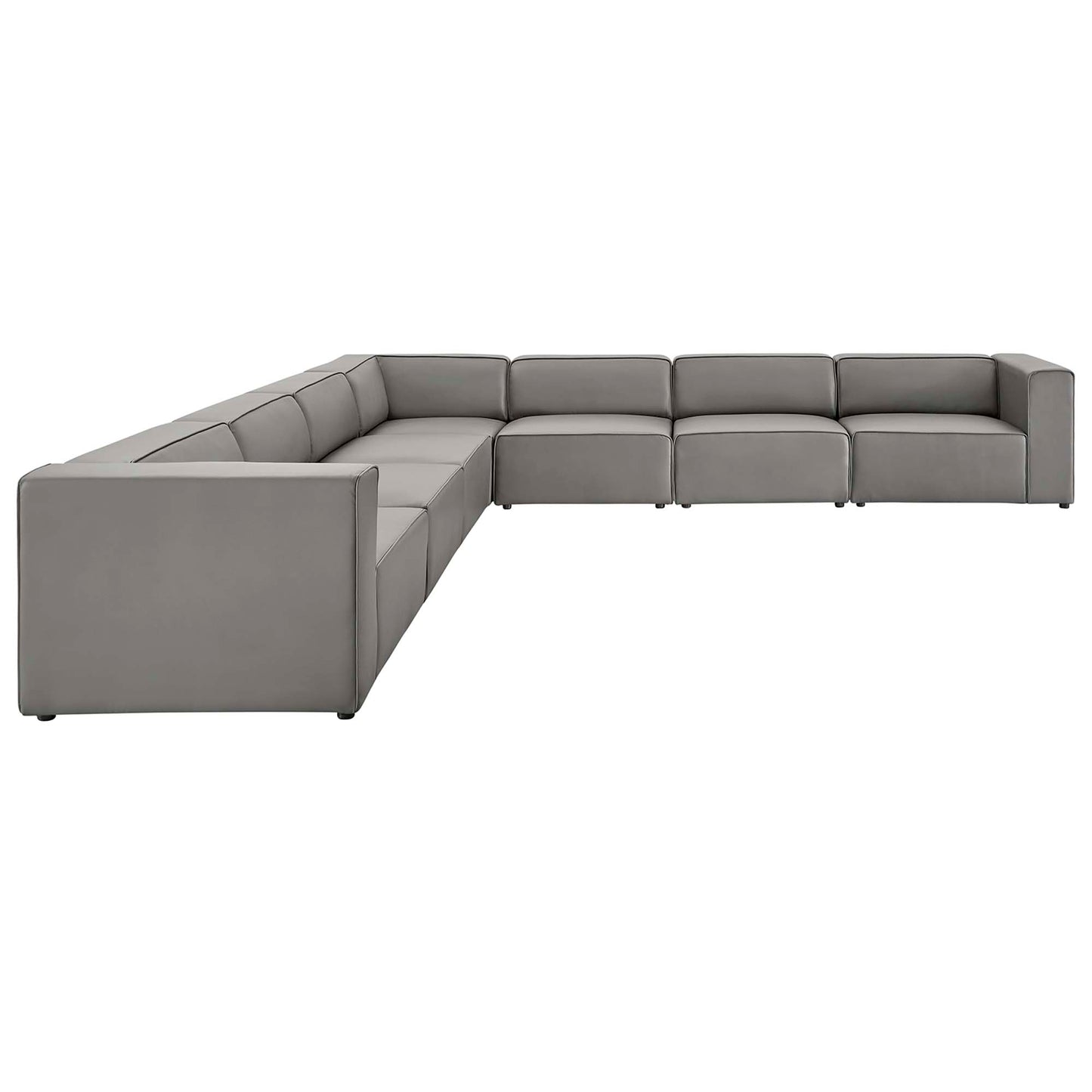 Mingle 7-Piece Vegan Leather Sectional Sofa