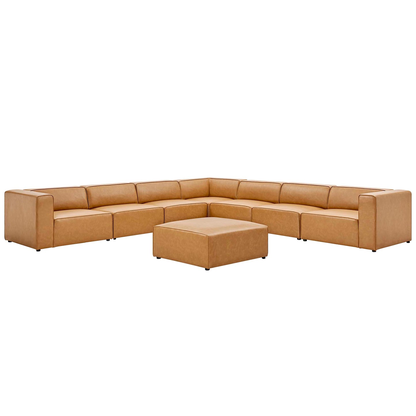 Mingle 8-Piece Vegan Leather Sectional Sofa Set