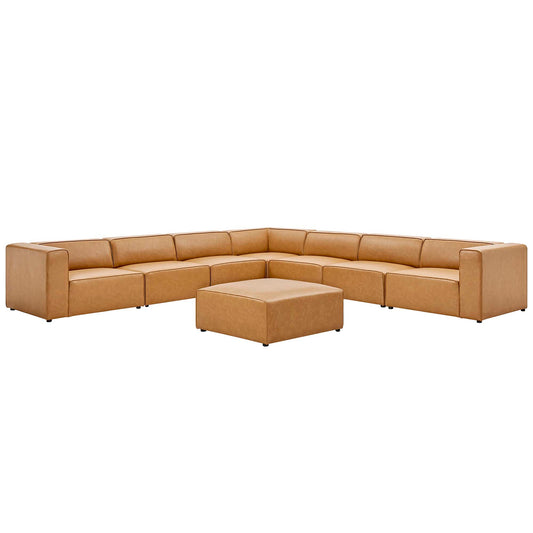 Mingle 8-Piece Vegan Leather Sectional Sofa Set