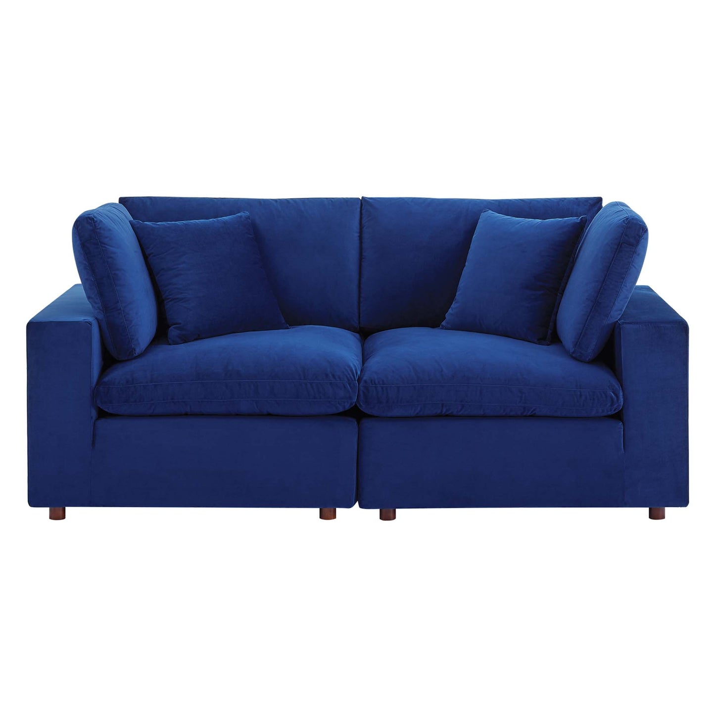 Commix Down Filled Overstuffed Performance Velvet Loveseat