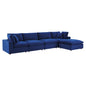 Commix 5-Piece Down Filled Overstuffed Performance Velvet Sectional Sofa