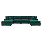 Commix 6-Piece Down Filled Overstuffed Performance Velvet Sectional Sofa