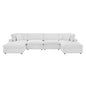 Commix 6-Piece Down Filled Overstuffed Performance Velvet Sectional Sofa