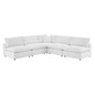 Commix 5-Piece Down Filled Overstuffed Performance Velvet Sectional Sofa