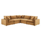 Commix 5-Piece Down Filled Overstuffed Performance Velvet Sectional Sofa