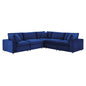 Commix 5-Piece Down Filled Overstuffed Performance Velvet Sectional Sofa