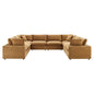 Commix 8-Piece Down Filled Overstuffed Performance Velvet Sectional Sofa