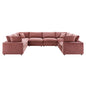 Commix 8-Piece Down Filled Overstuffed Performance Velvet Sectional Sofa