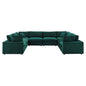 Commix 8-Piece Down Filled Overstuffed Performance Velvet Sectional Sofa