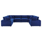 Commix 8-Piece Down Filled Overstuffed Performance Velvet Sectional Sofa