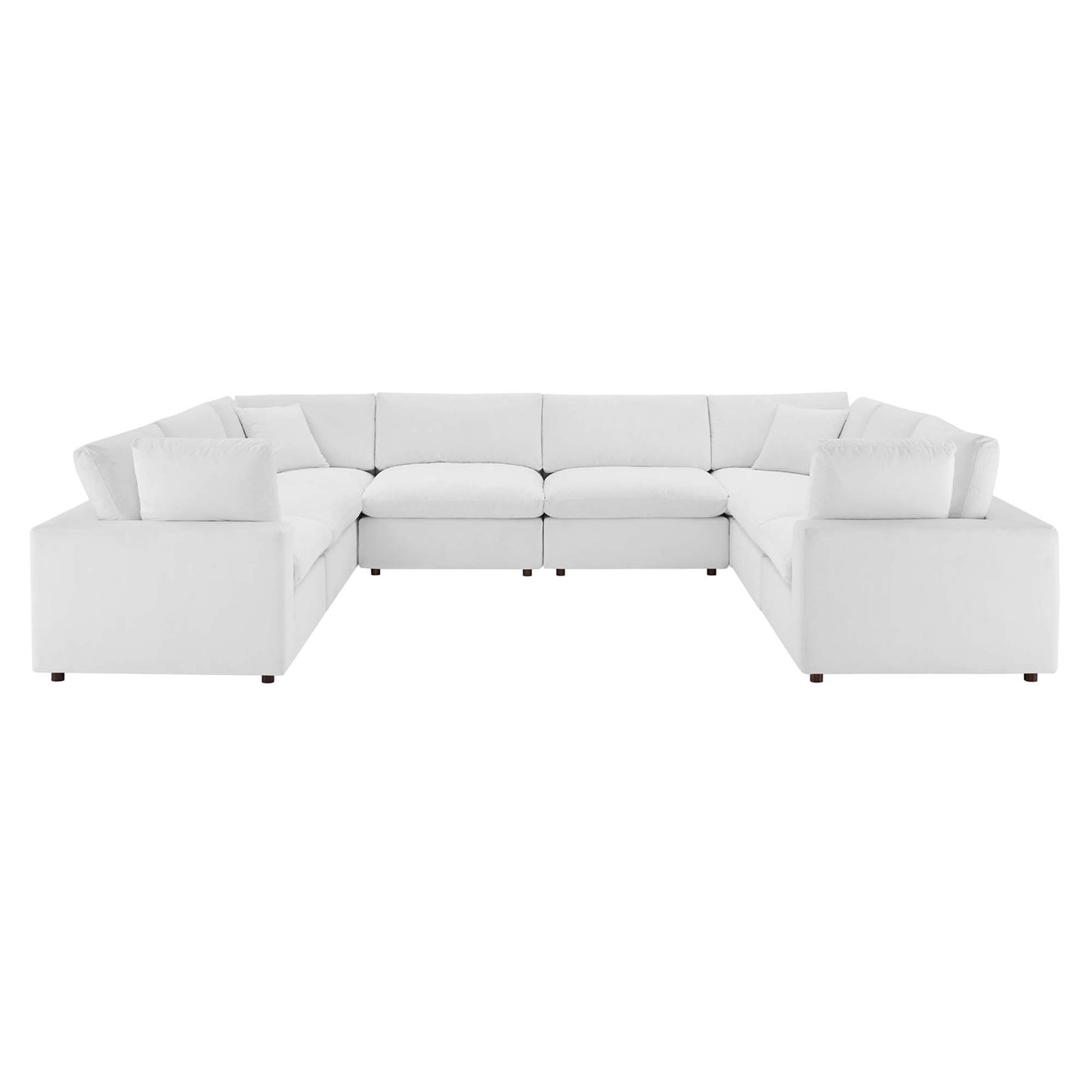 Commix 8-Piece Down Filled Overstuffed Performance Velvet Sectional Sofa