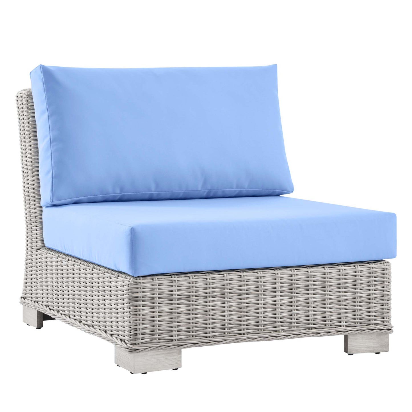 Conway Outdoor Patio Wicker Rattan Armless Chair