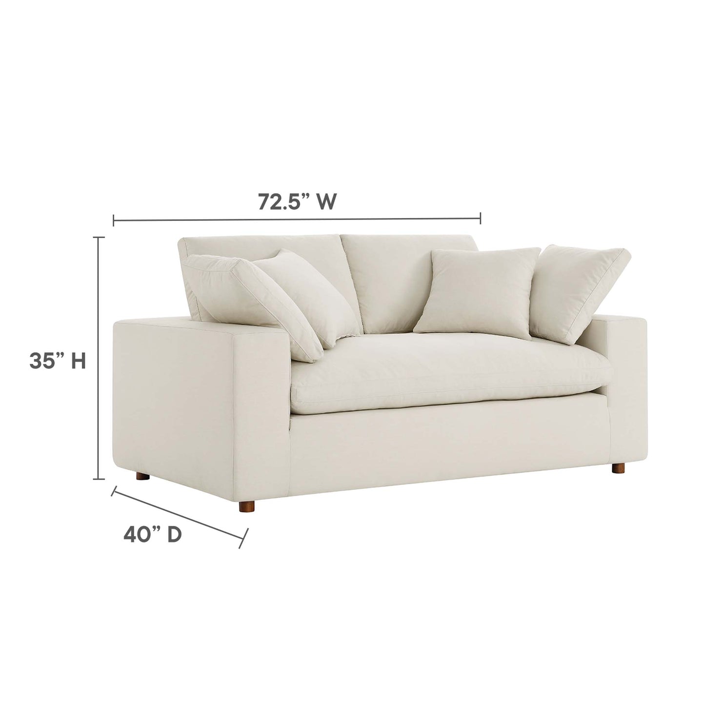 Commix Down Filled Overstuffed Loveseat