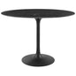 Lippa 42" Oval Artificial Marble Dining Table