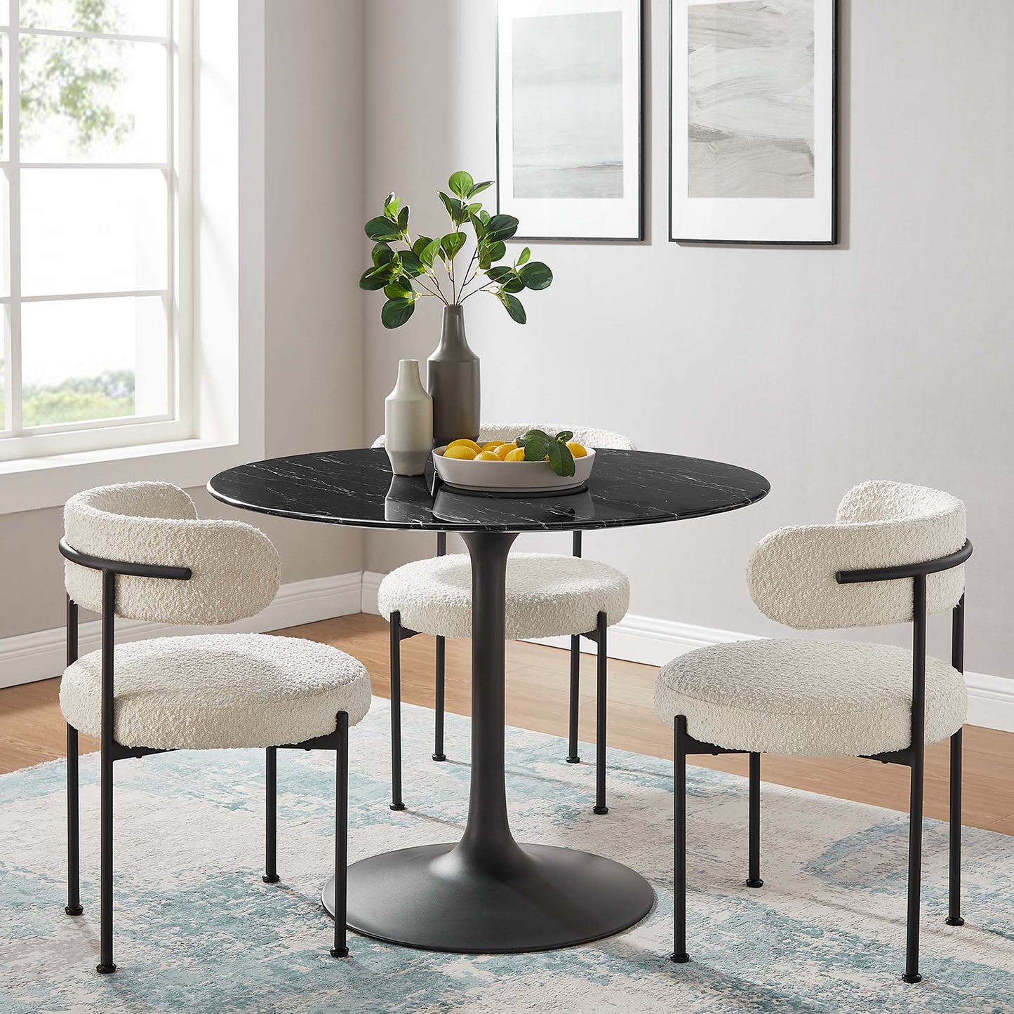 Lippa 40" Artificial Marble Dining Table