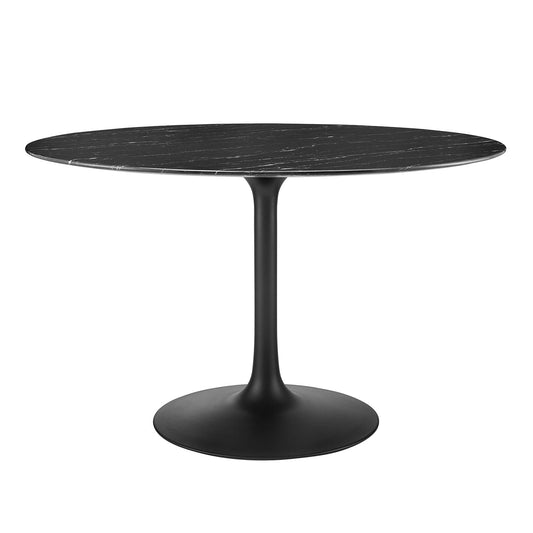 Lippa 48" Round Artificial Marble Dining Table