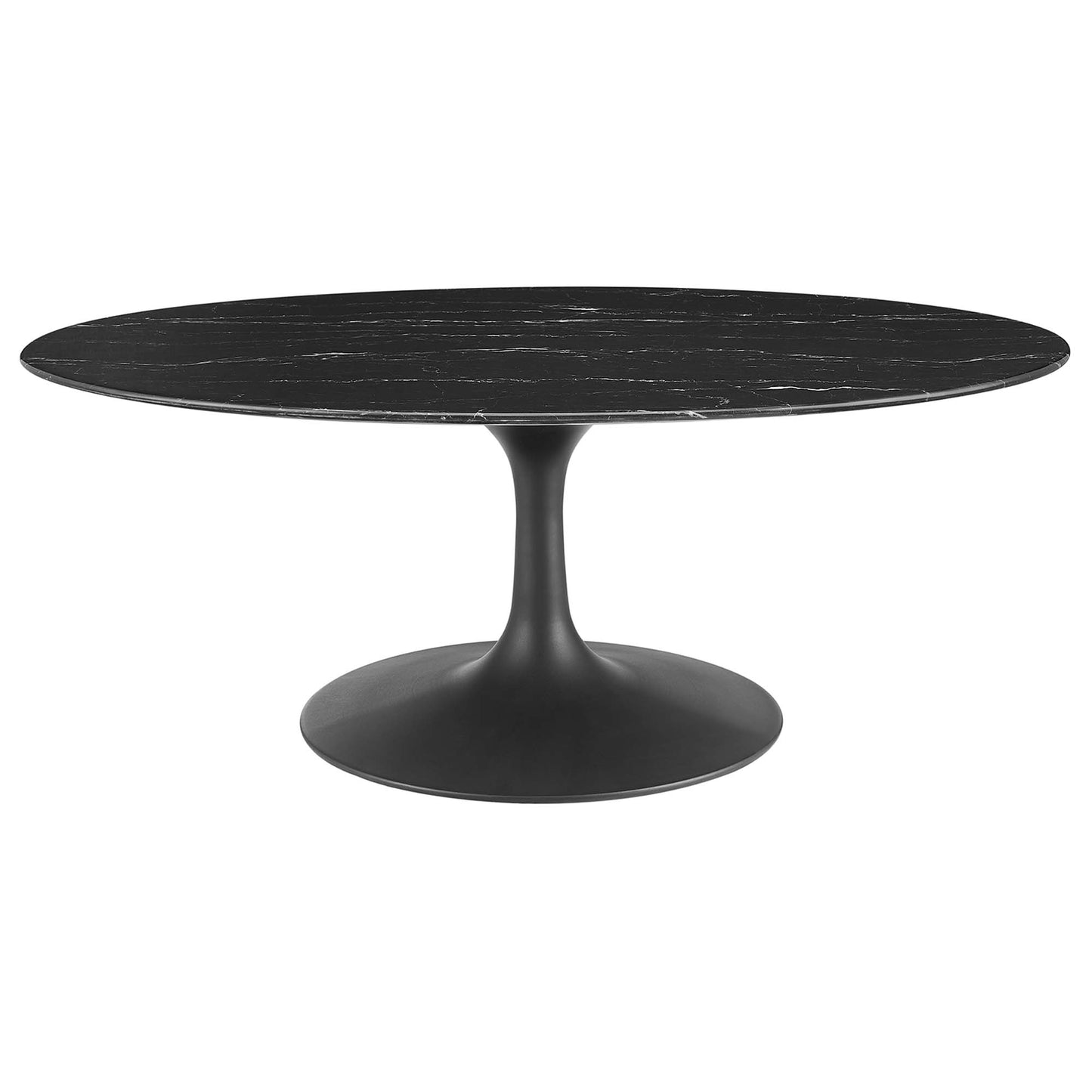 Lippa 42" Oval Artificial Marble Coffee Table