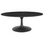 Lippa 42" Oval Artificial Marble Coffee Table