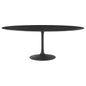 Lippa 78" Oval Artificial Marble Dining Table