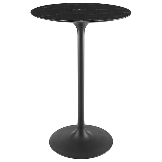 Lippa 28" Round Artificial Marble Bar Table