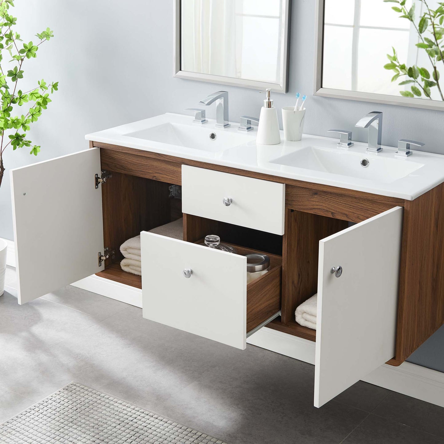 Transmit 48" Wall-Mount Bathroom Vanity