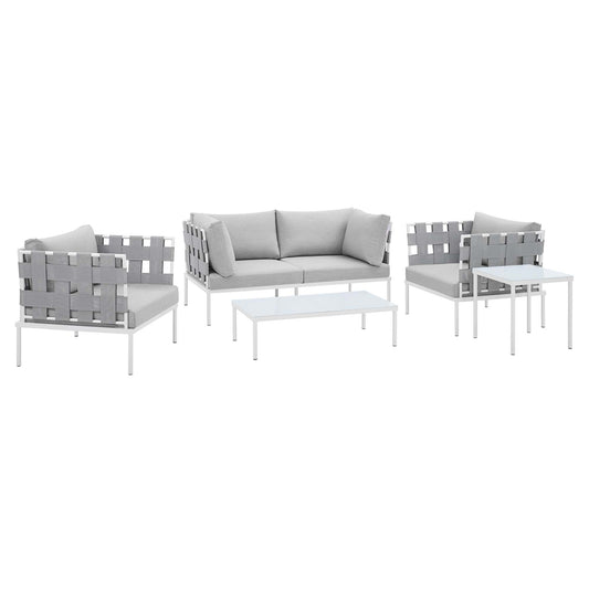 Harmony 5-Piece Sunbrella® Outdoor Patio Aluminum Furniture Set