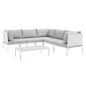 Harmony 6-Piece Sunbrella® Outdoor Patio Aluminum Sectional Sofa Set