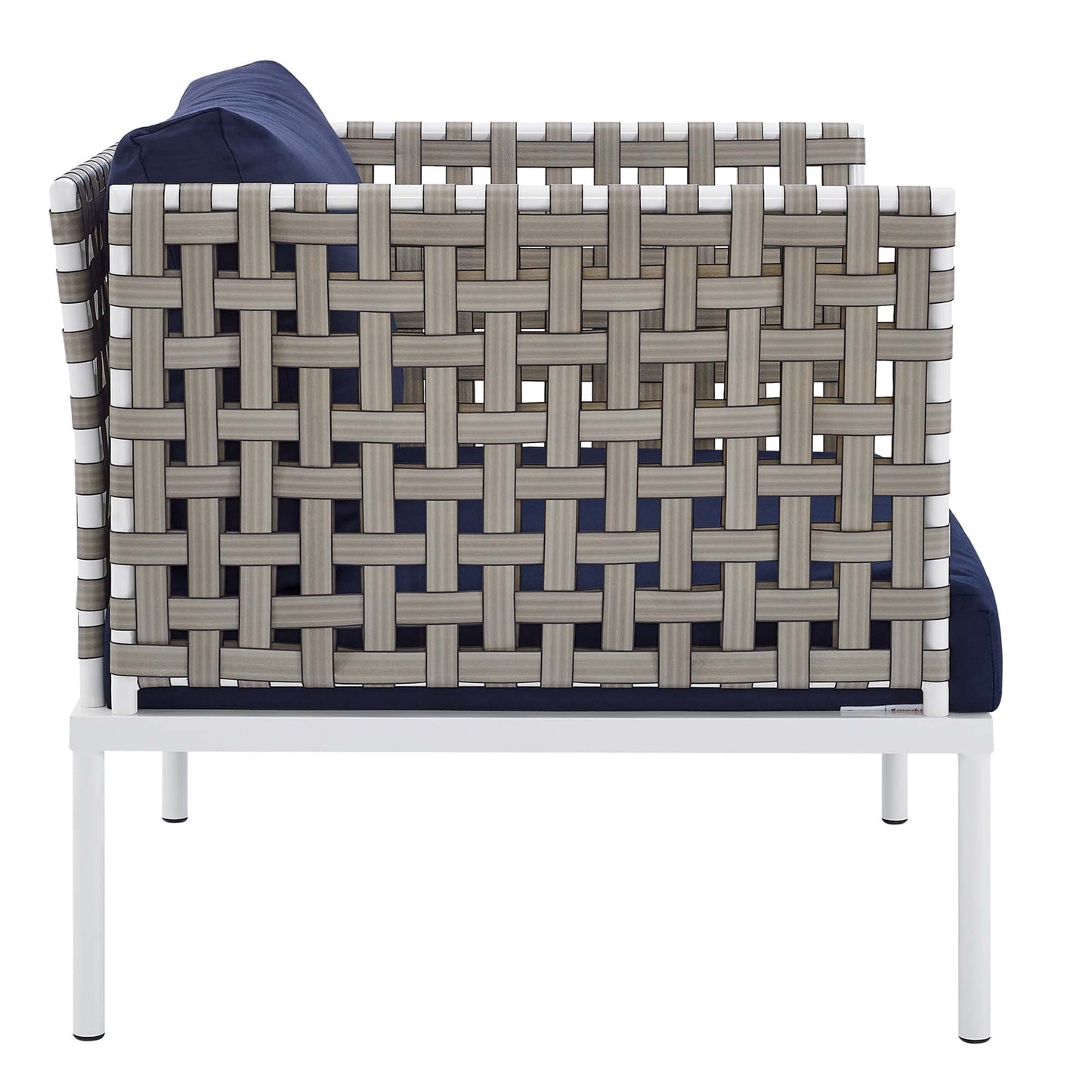 Harmony 6-Piece Sunbrella® Basket Weave Outdoor Patio Aluminum Seating Set