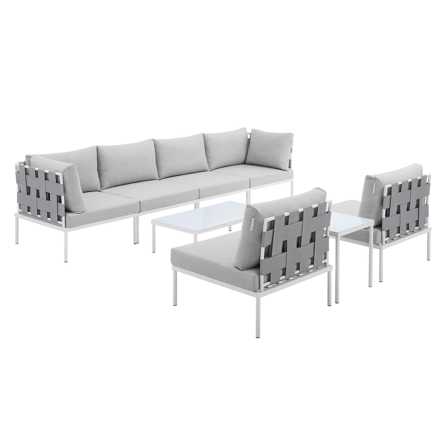 Harmony 8-Piece Sunbrella® Outdoor Patio Aluminum Sectional Sofa Set