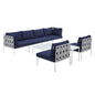 Harmony 8-Piece Sunbrella® Outdoor Patio Aluminum Sectional Sofa Set