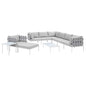 Harmony 10-Piece Sunbrella® Outdoor Patio Aluminum Sectional Sofa Set