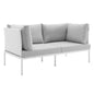 Harmony Sunbrella® Outdoor Patio Aluminum Loveseat