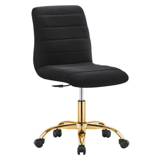 Ripple Armless Performance Velvet Office Chair