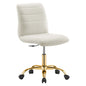 Ripple Armless Performance Velvet Office Chair