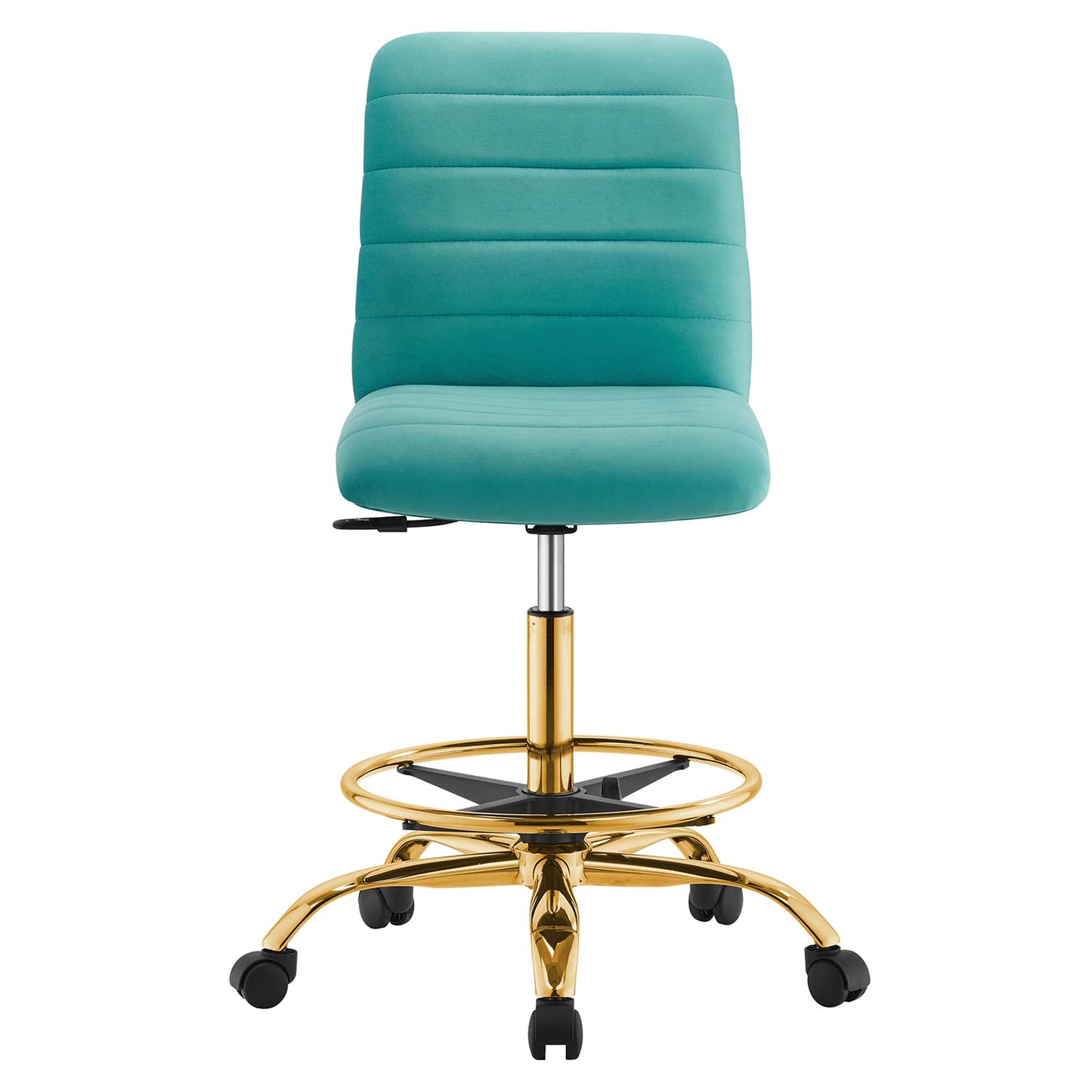 Ripple Armless Performance Velvet Drafting Chair