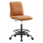 Ripple Armless Vegan Leather Drafting Chair