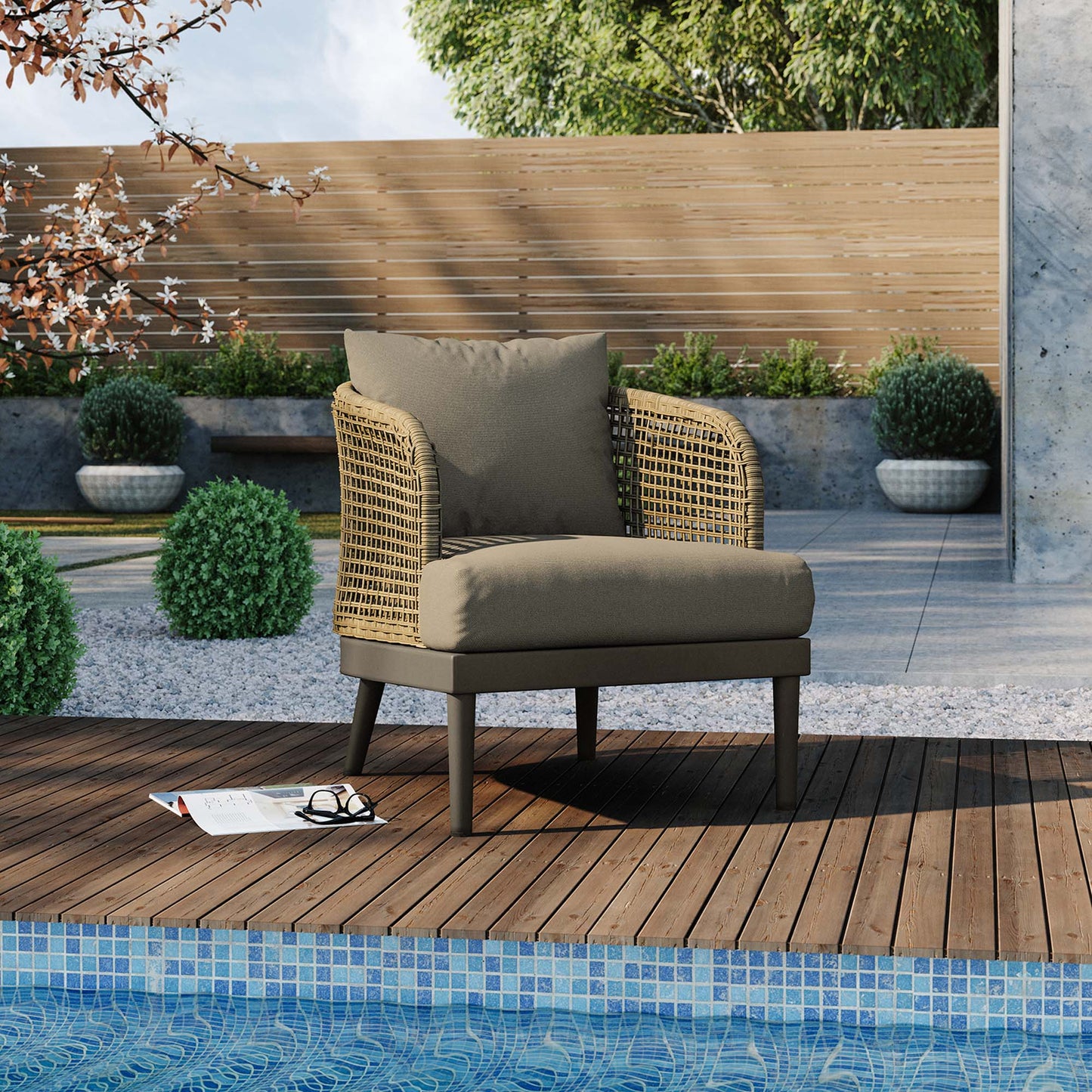 Fauteuil de terrasse d'extérieur Meadow par Modway