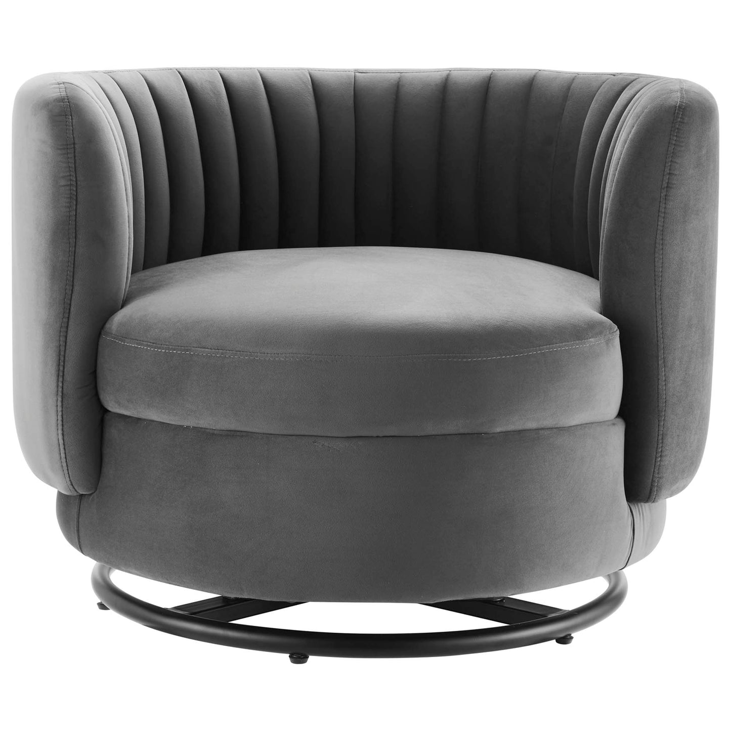 Embrace Tufted Performance Velvet Swivel Chair