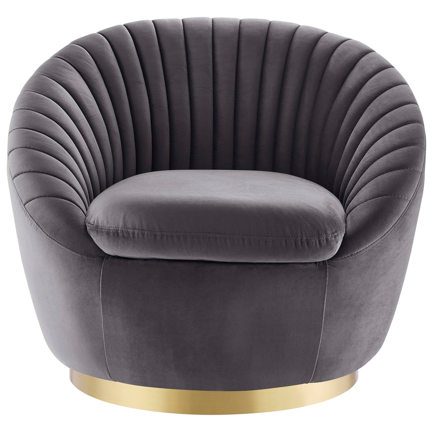 Whirr Tufted Performance Velvet Swivel Chair