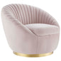 Whirr Tufted Performance Velvet Swivel Chair