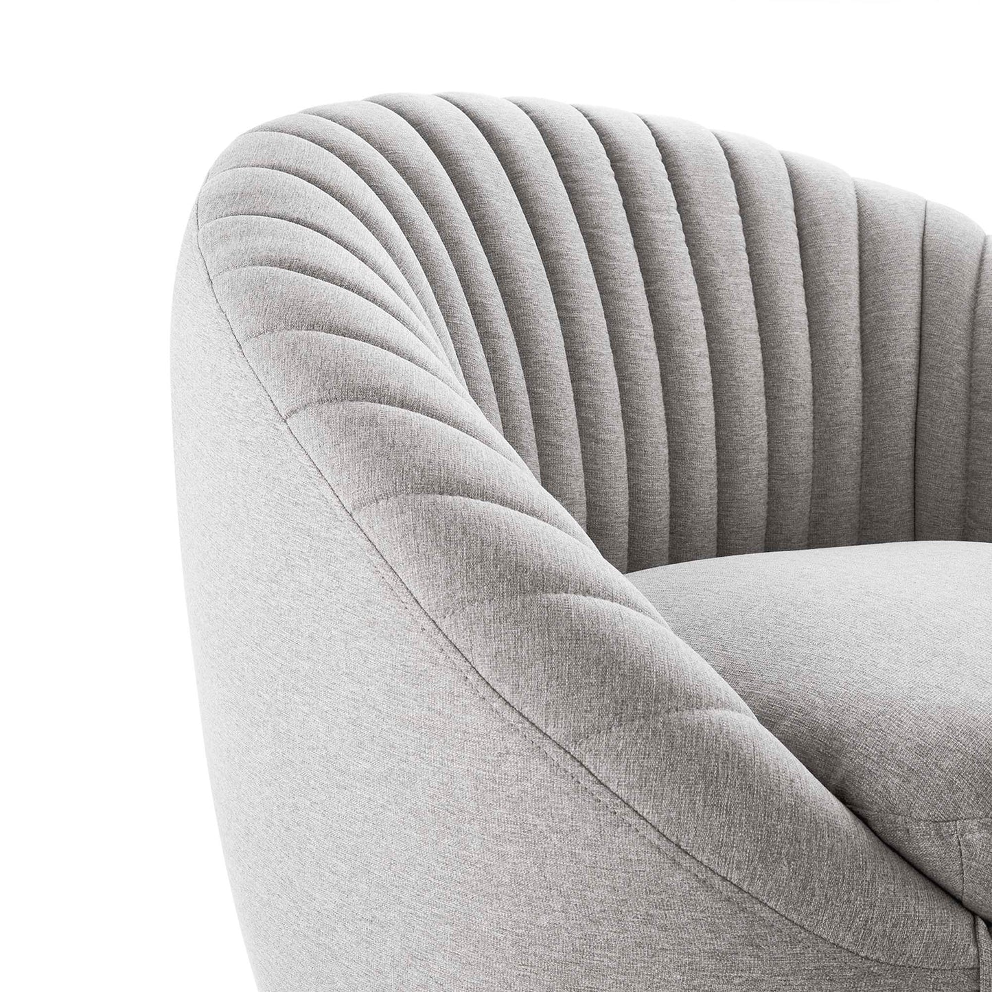 Whirr Tufted Fabric Swivel Chair