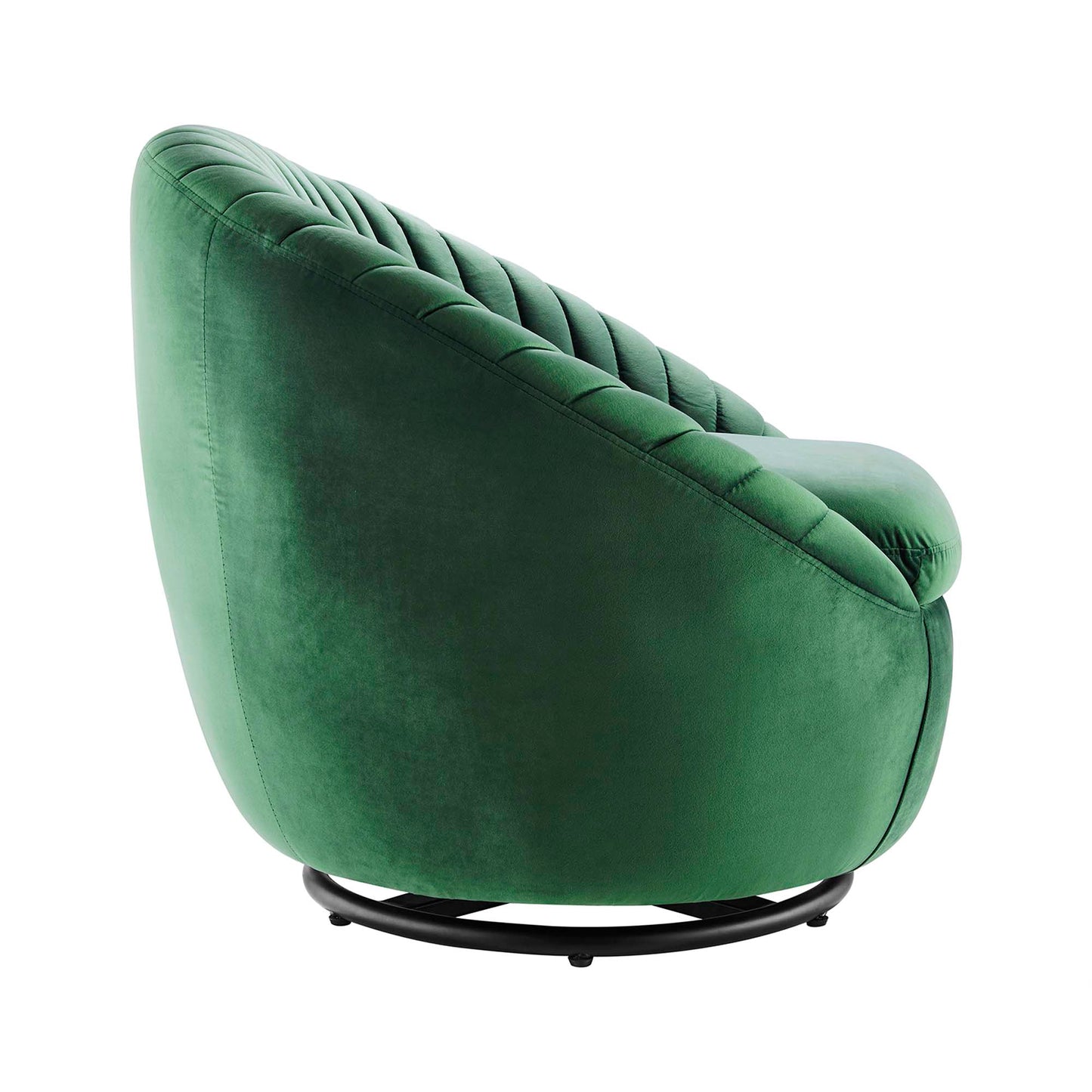 Whirr Tufted Performance Velvet Swivel Chair